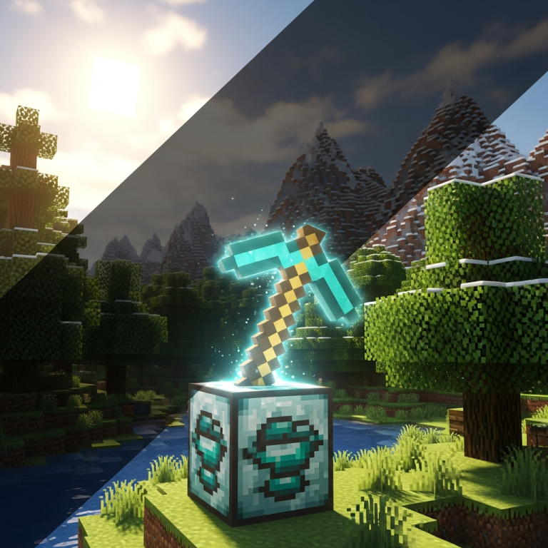 Illustration immersive du sujet : Minecraft Skin wechseln