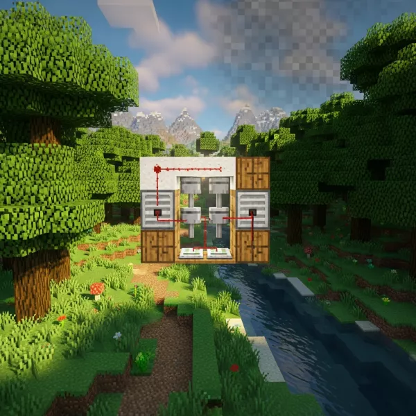 Illustration immersive du sujet : puerta automática Minecraft