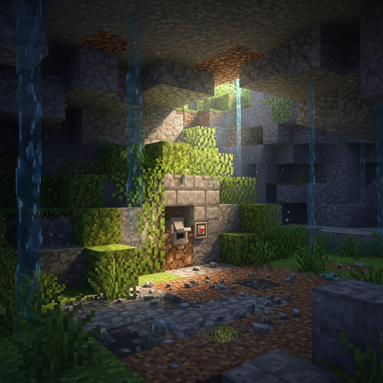 Illustration immersive du sujet : pasaje secreto Minecraft