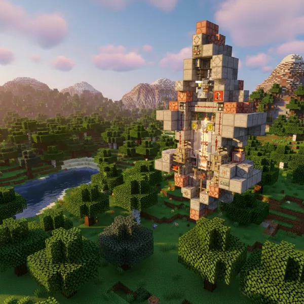 Illustration immersive du sujet : create elevator minecraft