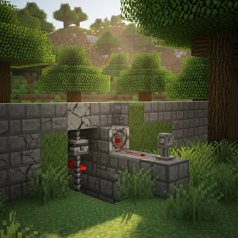 Illustration immersive du sujet : secret passage minecraft