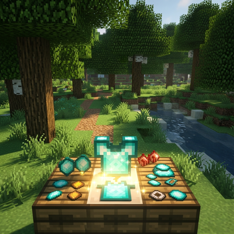 Illustration immersive du sujet : diamond armor minecraft