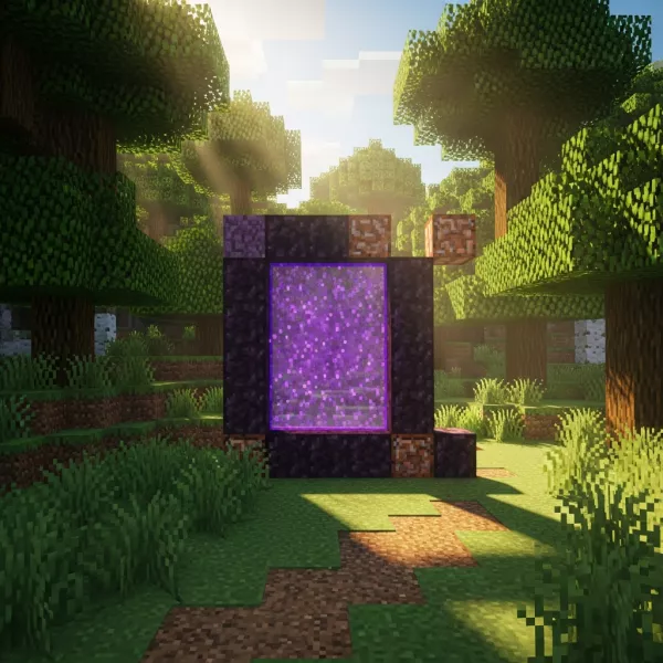 Illustration immersive du sujet : Nether-Portal erstellen