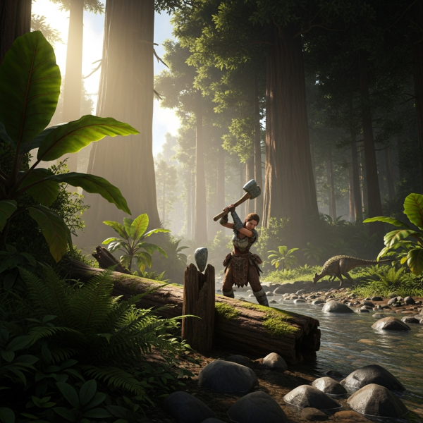 Illustration immersive du sujet : subir de nivel rápido ARK