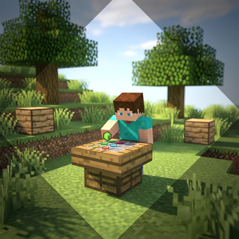 Illustration immersive du sujet : teinture minecraft
