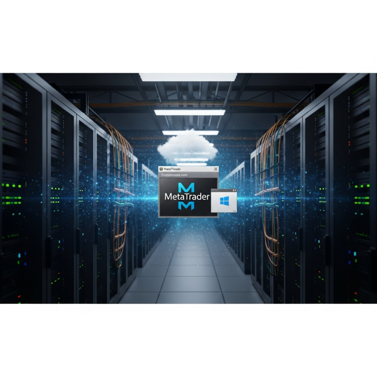 Illustration immersive du sujet : installer MetaTrader VPS Windows