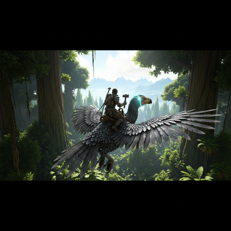 Illustration immersive du sujet : level up fast ARK Survival Ascended