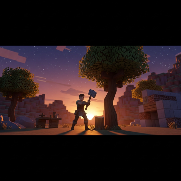 Illustration immersive du sujet : survive first night Hytale