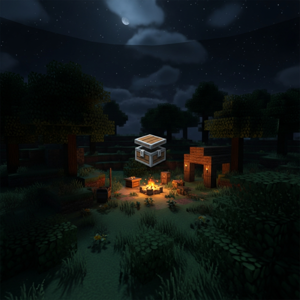 Illustration immersive du sujet : erste Nacht Hytale