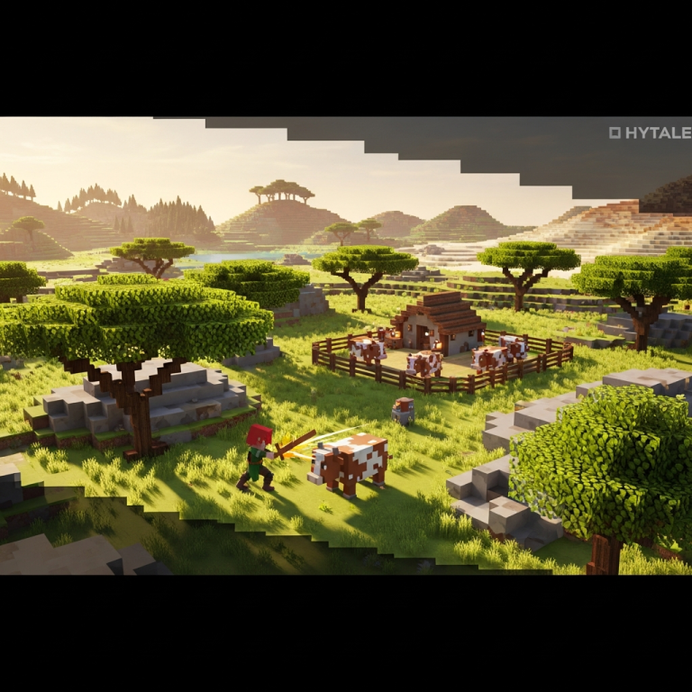 Illustration immersive du sujet : trouver cuir Hytale