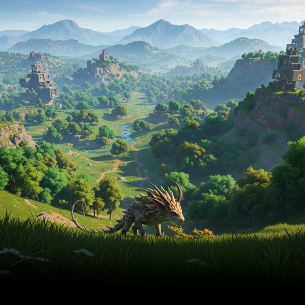 Illustration immersive du sujet : Hytale surpasser Minecraft