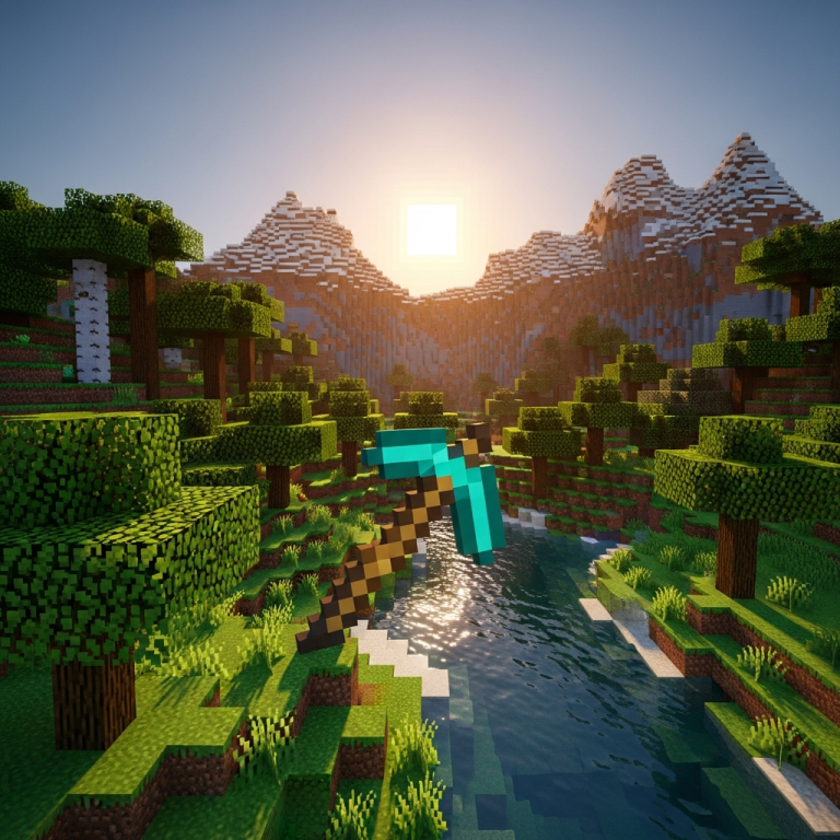 Illustration immersive du sujet : meilleur pack ressources Minecraft