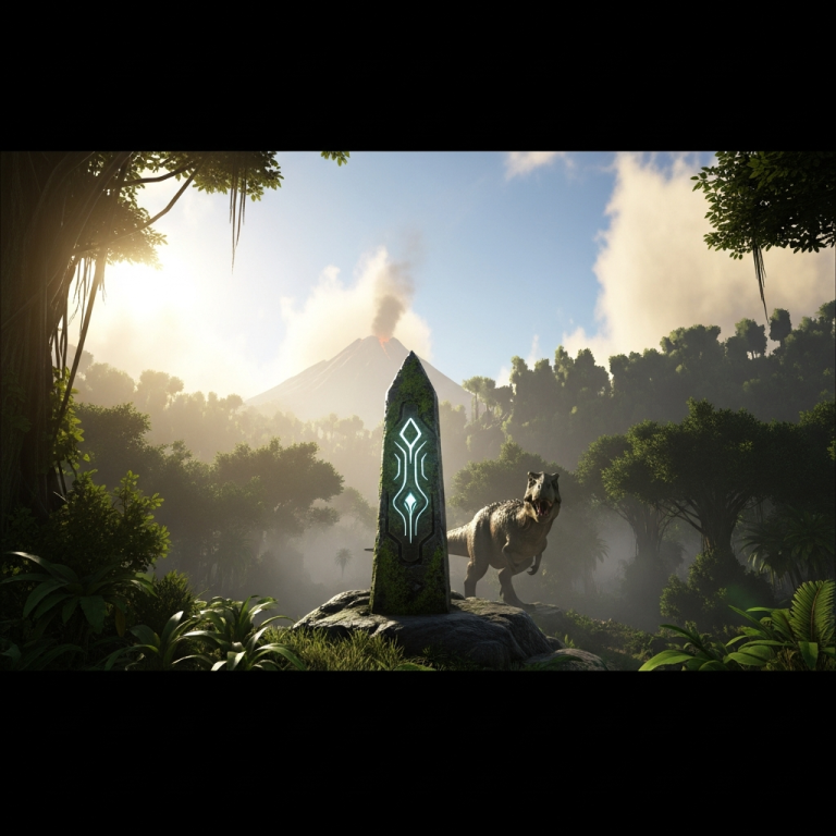 Illustration immersive du sujet : ARK Survival Ascended commands