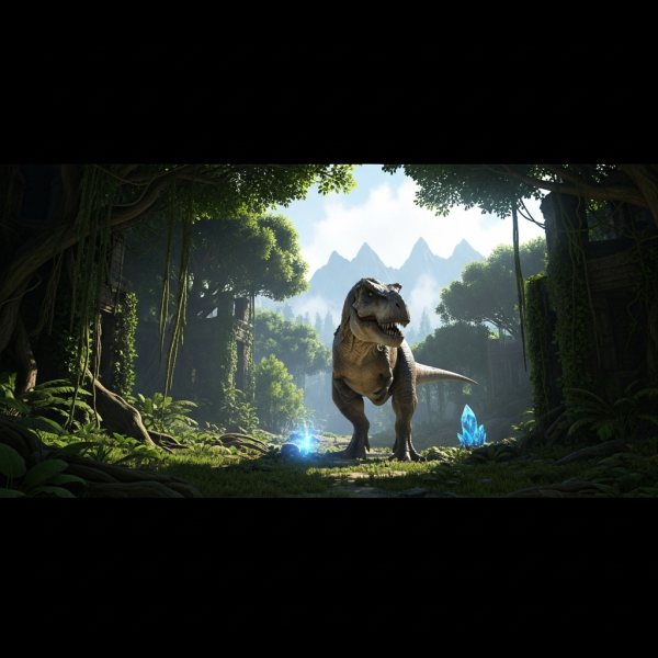 Ilustración inmersiva del tema: configurar rates ARK