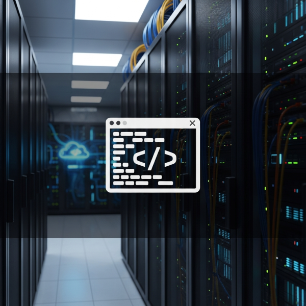 Ilustración inmersiva del tema: crear app VPS Linux
