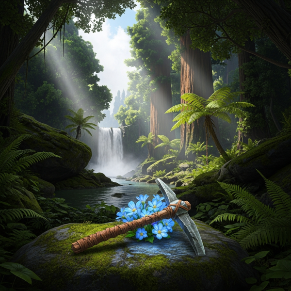 Ilustración inmersiva del tema: progresar rápidamente ARK Ascended