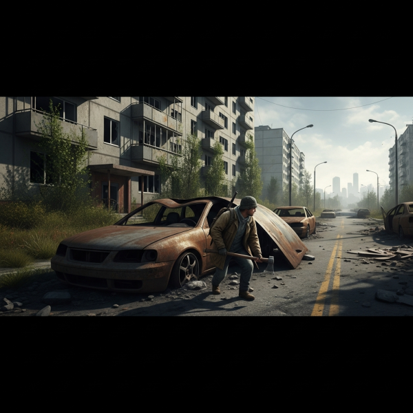 Illustration immersive du sujet : survivre solo DayZ