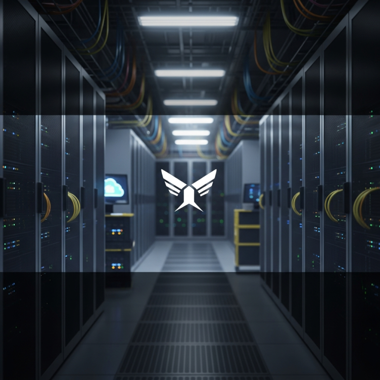 Ilustración inmersiva del tema: hosting gaming Pterodactyl