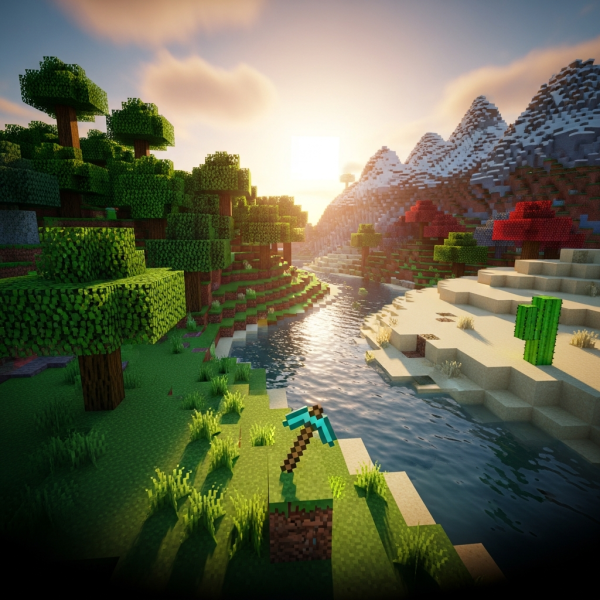 Illustration immersive du sujet : colores en Minecraft