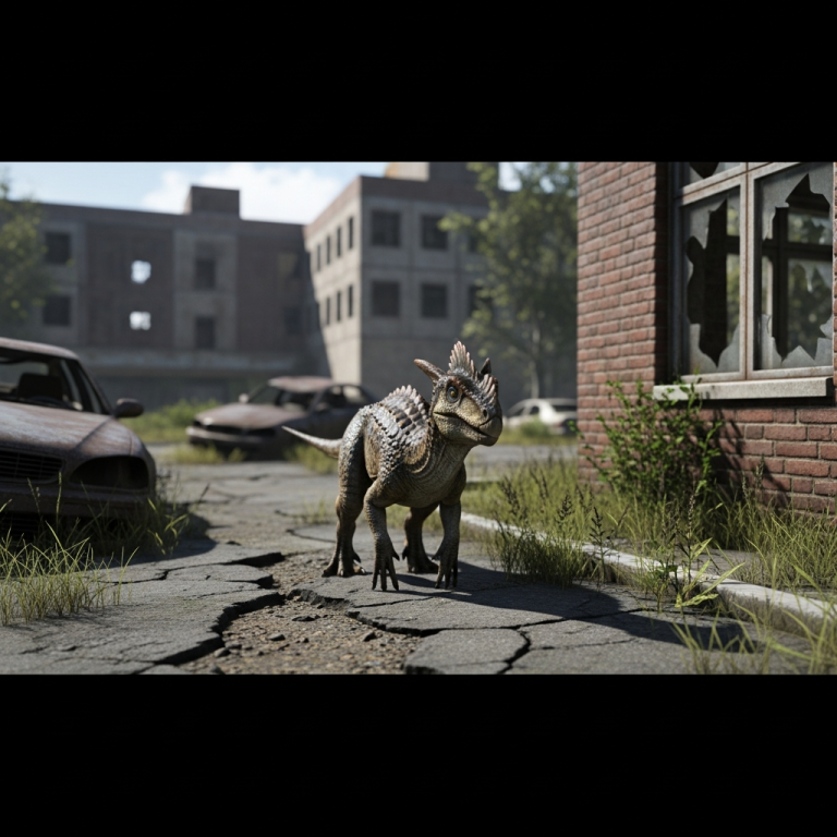Immersive Illustration zum Thema: Dinosaurier Early Game ARK