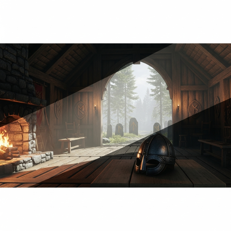 Immersive Illustration zum Thema: Valheim online spielen