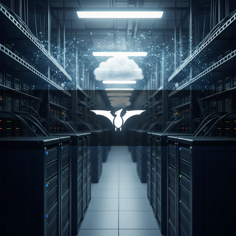 Immersive Illustration zum Thema: Gaming-Server Pterodactyl verwalten