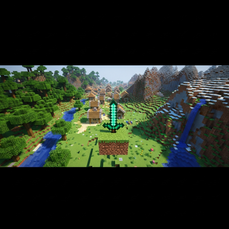 Illustration immersive du sujet : meilleur serveur Minecraft