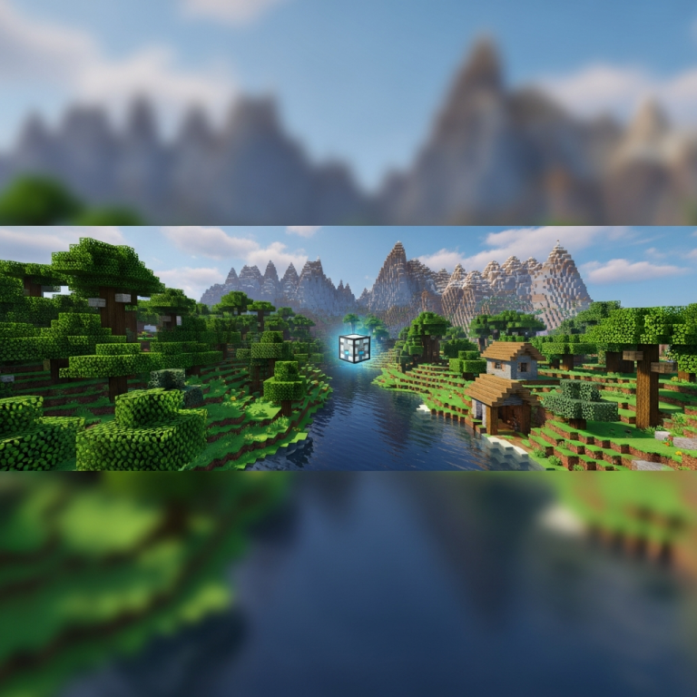 Illustration immersive du sujet : commandes minecraft bedrock