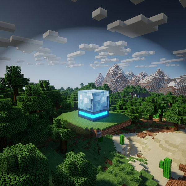 Immersive Illustration zum Thema: beste Minecraft-Server