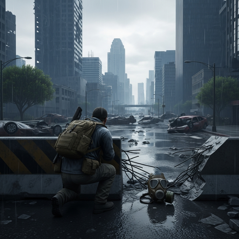 Immersive Illustration zum Thema: solo in DayZ