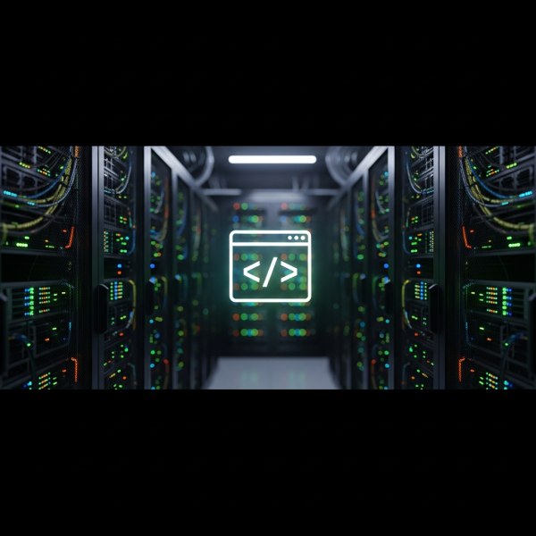 Ilustración inmersiva del tema: crear app VPS Windows