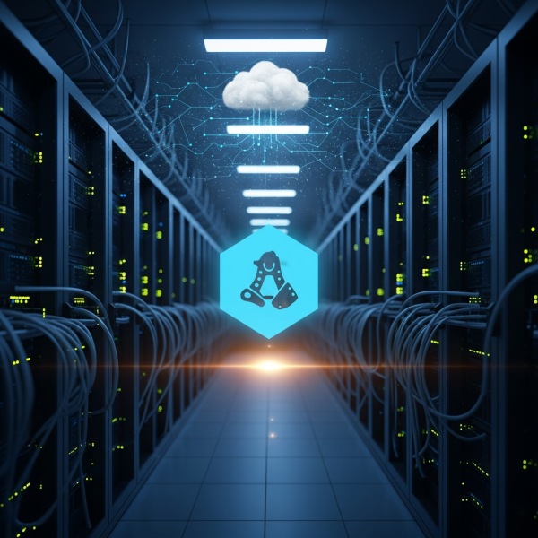 Ilustración inmersiva del tema: configuración Linux