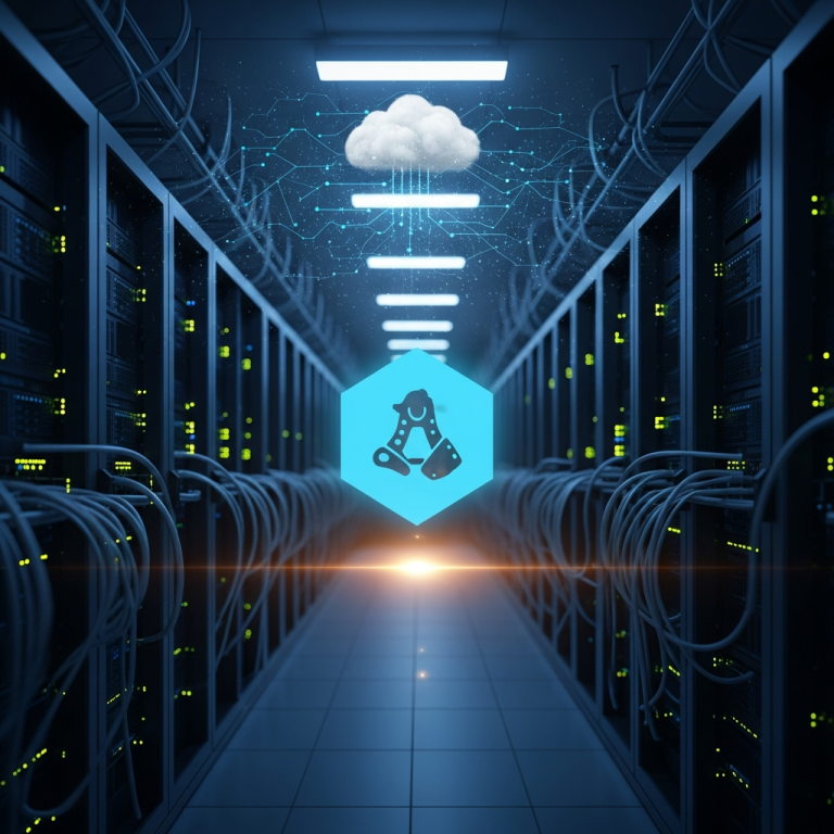 Ilustración inmersiva del tema: configuración Linux
