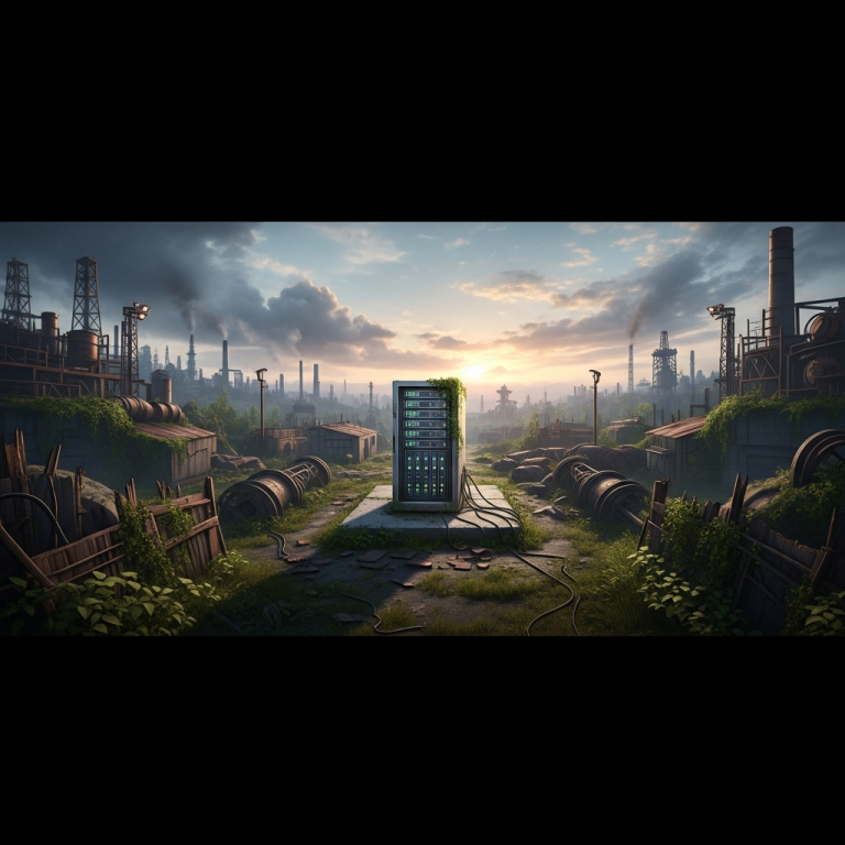 Illustration immersive du sujet : serveur Rust dédié