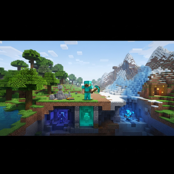 Illustration immersive du sujet : nouveautés Minecraft 2026