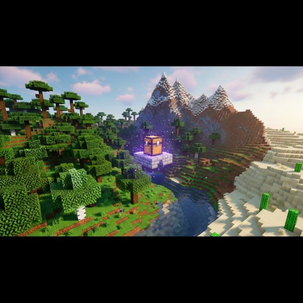 Illustration immersive du sujet : hébergement Minecraft performant