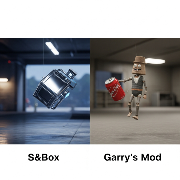 Immersive illustration of: S&Box vs Garry's Mod