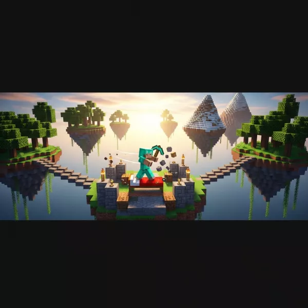 Illustration immersive du sujet : serveur minecraft bedwars