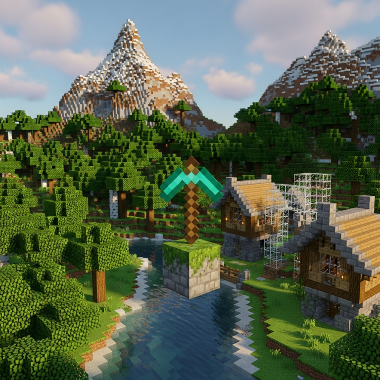 Ilustración inmersiva del tema: mods para servidor Minecraft