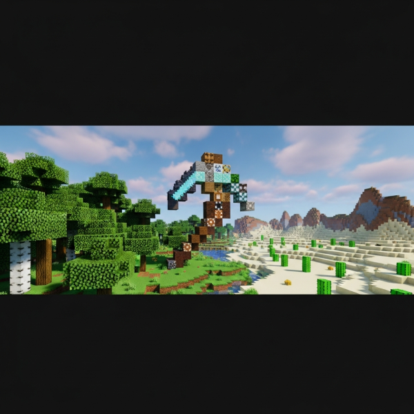 Illustration immersive du sujet : mods Minecraft