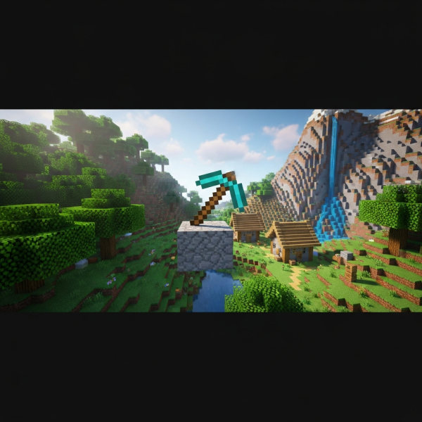Illustration immersive du sujet : serveur Minecraft moddé stable
