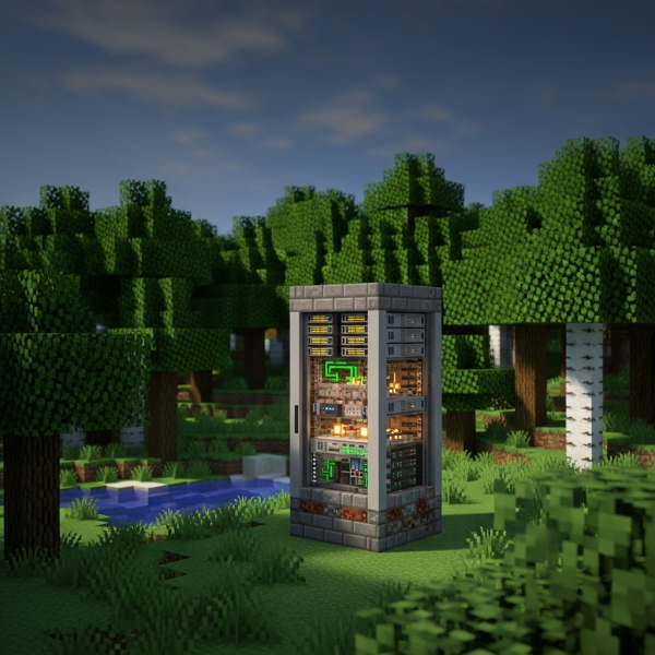 Immersive illustration of: modded minecraft server