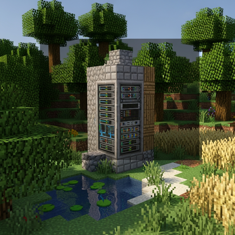 Immersive illustration of: free minecraft hosting