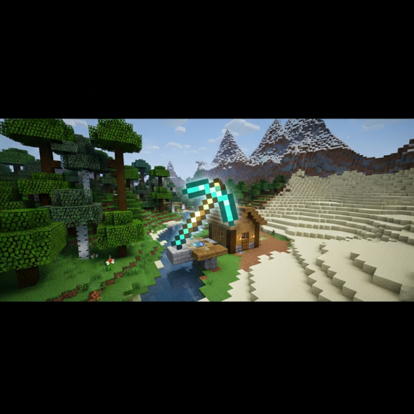 Illustration immersive du sujet : louer serveur Minecraft