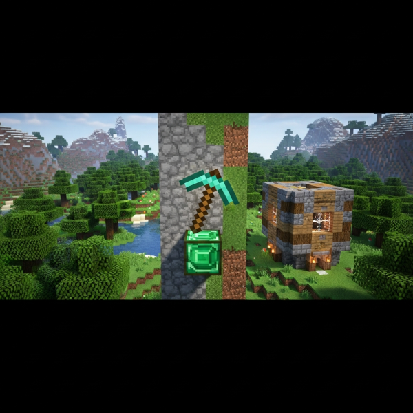 Illustration immersive du sujet : serveur minecraft moddé