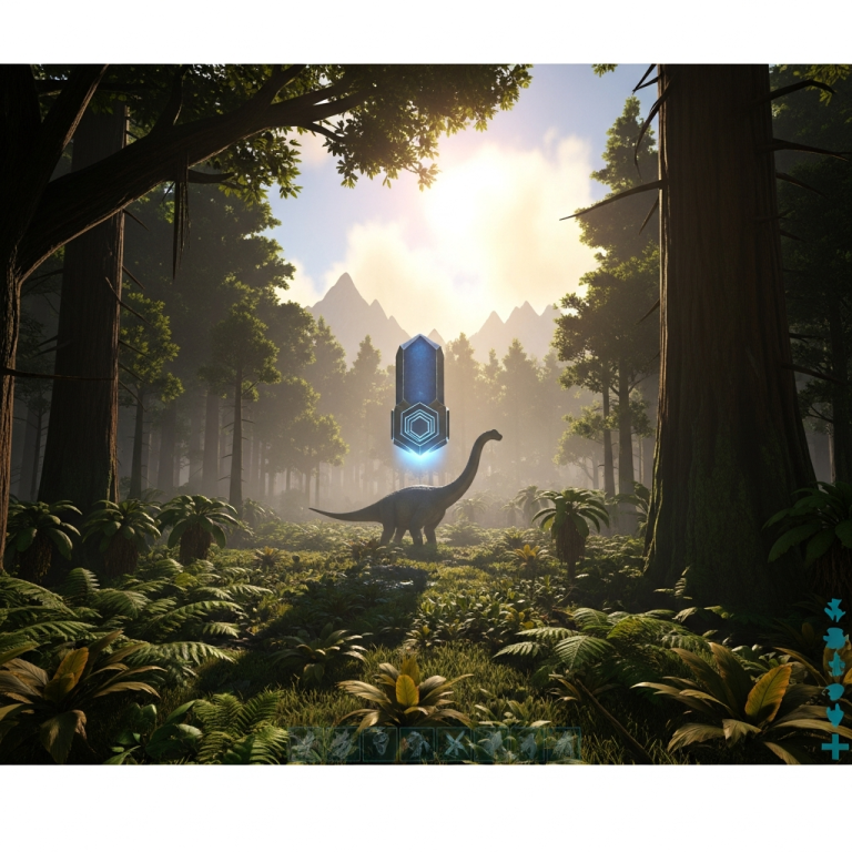 Ilustración inmersiva del tema: servidor ARK no dedicado