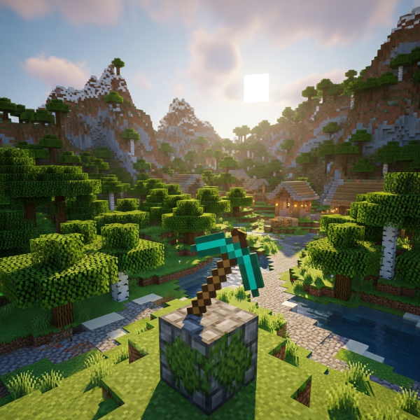 Ilustración inmersiva del tema: plugins Minecraft indispensables