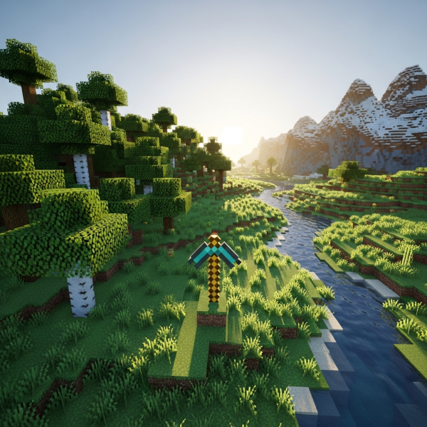 Immersive illustration of: modded Minecraft server