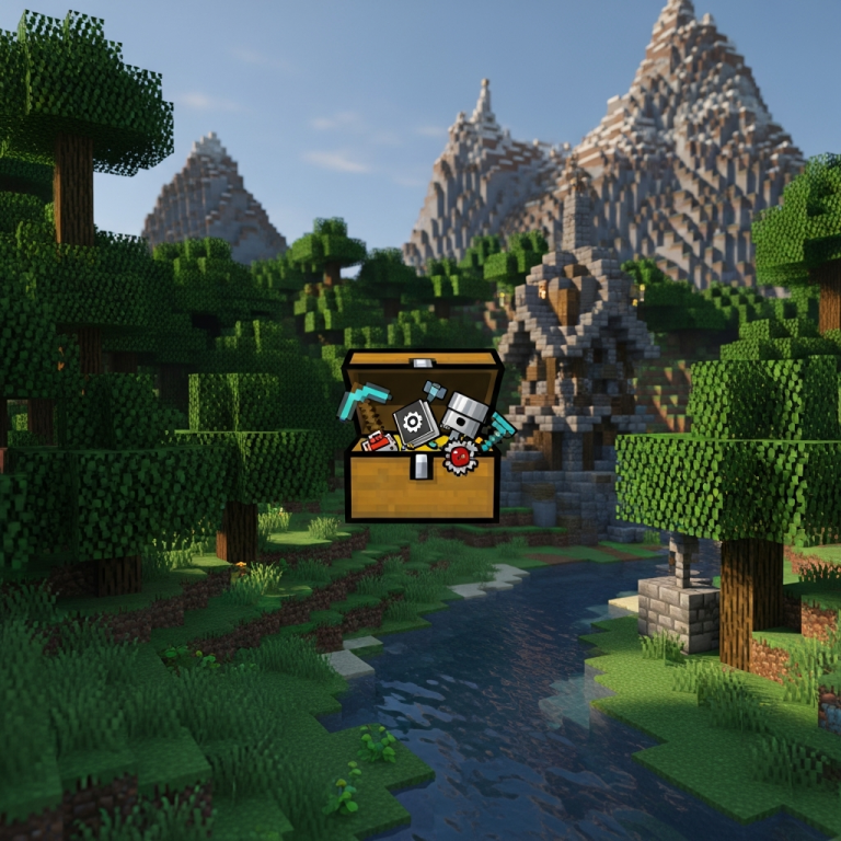 Immersive illustration of: create Minecraft server with plugins