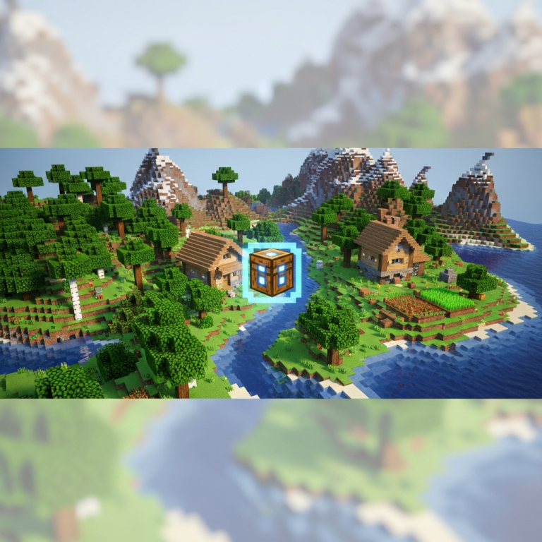 Illustration immersive du sujet : serveur minecraft moddé